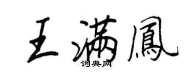 王正良王滿鳳行書個性簽名怎么寫