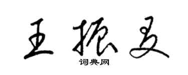 梁錦英王振友草書個性簽名怎么寫