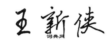 駱恆光王新俠行書個性簽名怎么寫