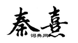 胡問遂秦熹行書個性簽名怎么寫
