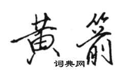 駱恆光黃箭行書個性簽名怎么寫