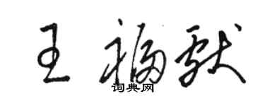 駱恆光王福獻草書個性簽名怎么寫