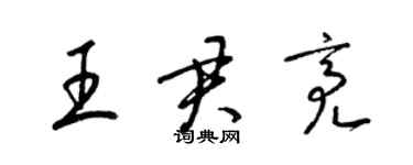 梁錦英王君亮草書個性簽名怎么寫