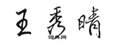 駱恆光王秀晴行書個性簽名怎么寫