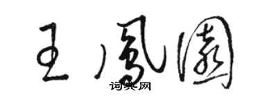 駱恆光王鳳園草書個性簽名怎么寫