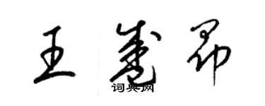 梁錦英王盛昂草書個性簽名怎么寫