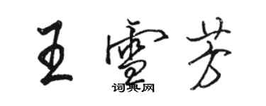 駱恆光王雪芳行書個性簽名怎么寫