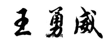 胡問遂王勇威行書個性簽名怎么寫