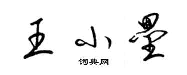 梁錦英王小壘草書個性簽名怎么寫