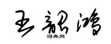 朱錫榮王韶鴻草書個性簽名怎么寫