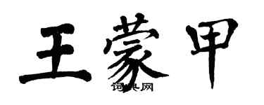 翁闓運王蒙甲楷書個性簽名怎么寫