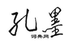 駱恆光孔墨行書個性簽名怎么寫