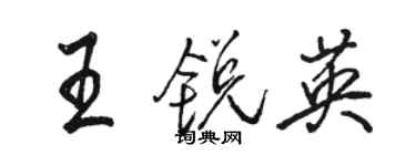 駱恆光王銳英行書個性簽名怎么寫