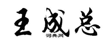 胡問遂王成總行書個性簽名怎么寫
