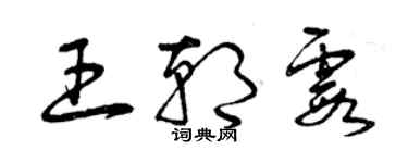 曾慶福王朝霞草書個性簽名怎么寫