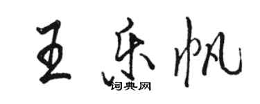 駱恆光王樂帆行書個性簽名怎么寫