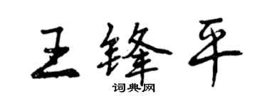曾慶福王鋒平行書個性簽名怎么寫