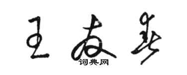 駱恆光王友春草書個性簽名怎么寫