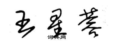 朱錫榮王星蓉草書個性簽名怎么寫