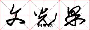 朱錫榮文光果草書怎么寫