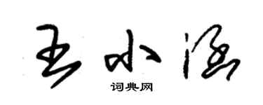 朱錫榮王小涵草書個性簽名怎么寫