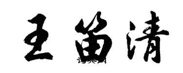 胡問遂王笛清行書個性簽名怎么寫