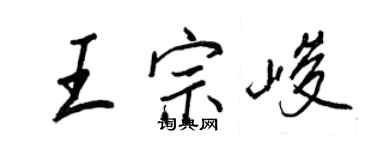 王正良王宗峻行書個性簽名怎么寫