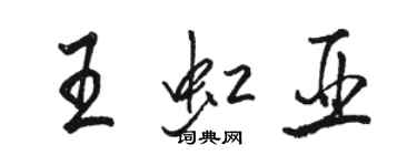 駱恆光王虹亞行書個性簽名怎么寫