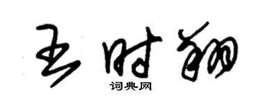 朱錫榮王時翔草書個性簽名怎么寫