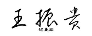 梁錦英王振貴草書個性簽名怎么寫