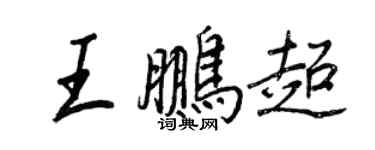 王正良王鵬超行書個性簽名怎么寫