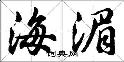 胡問遂海湄行書怎么寫