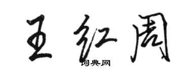 駱恆光王紅周行書個性簽名怎么寫