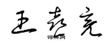 曾慶福王喜亮草書個性簽名怎么寫