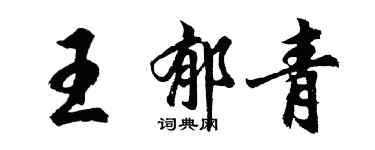 胡問遂王郁青行書個性簽名怎么寫