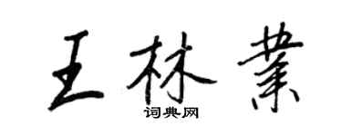 王正良王林業行書個性簽名怎么寫
