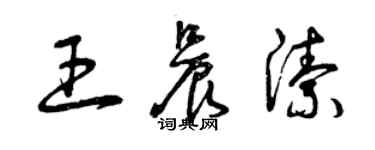 曾慶福王晨潔草書個性簽名怎么寫