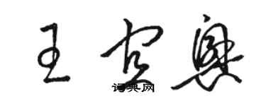 駱恆光王宜興草書個性簽名怎么寫