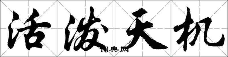 胡問遂活潑天機行書怎么寫