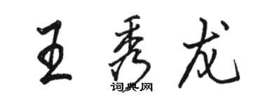 駱恆光王秀龍行書個性簽名怎么寫