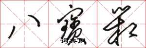 駱恆光八寶箱草書怎么寫