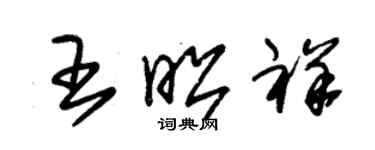 朱錫榮王昭祥草書個性簽名怎么寫