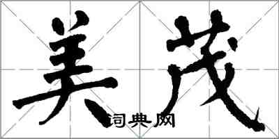 翁闓運美茂楷書怎么寫