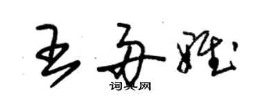 朱錫榮王舟雅草書個性簽名怎么寫