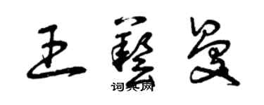 曾慶福王藝曼草書個性簽名怎么寫