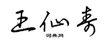 曾慶福王仙壽草書個性簽名怎么寫