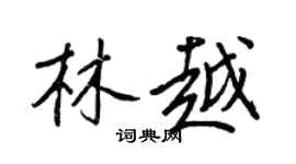 王正良林越行書個性簽名怎么寫