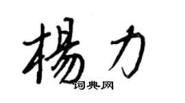 王正良楊力行書個性簽名怎么寫
