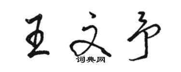 駱恆光王文予行書個性簽名怎么寫