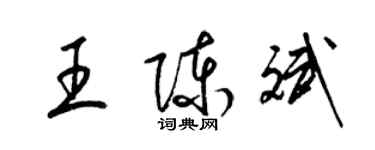 梁錦英王陳斌草書個性簽名怎么寫